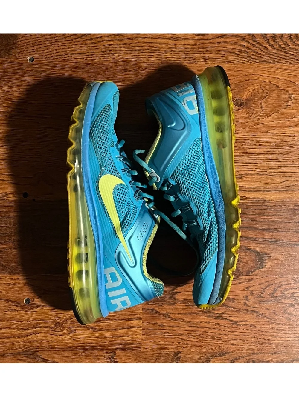 Nike Air Max+ 2013 Gamma Blue Volt Running Shoes Size 10